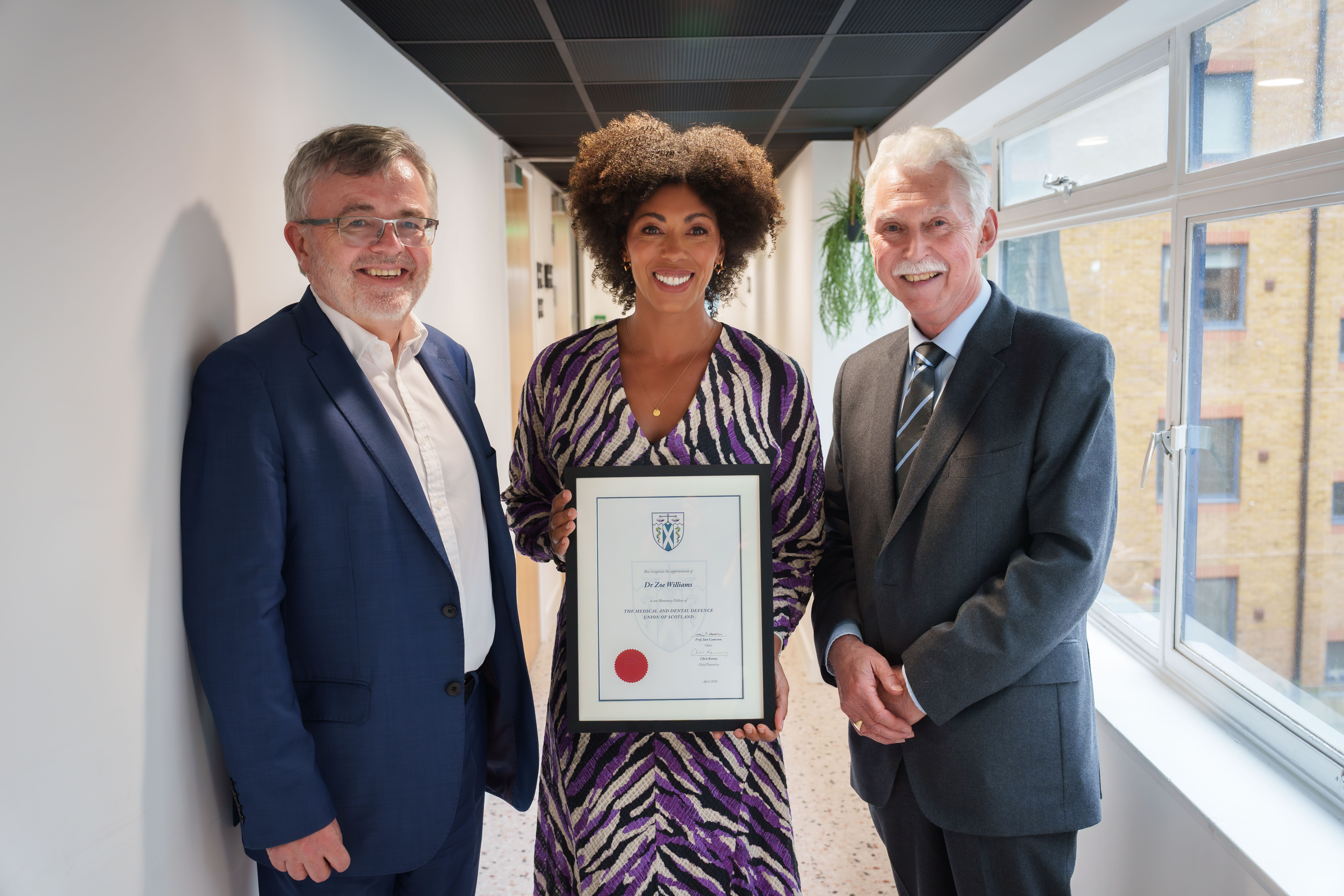 Media medic Dr Zoe Williams becomes an Honorary Fellow of MDDUS image